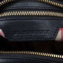 Pre Owned Burberry Black Leather Small Alchester Bowling Bag