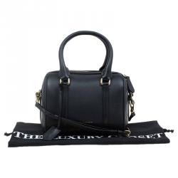 Pre Owned Burberry Black Leather Small Alchester Bowling Bag