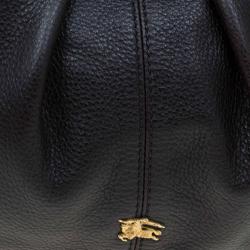 Pre Owned Burberry Black Leather Large Malika Hobo 