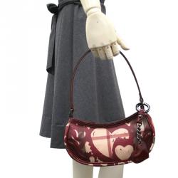 Burberry Hearts Nova Check Pochette - Red Shoulder Bags, Handbags
