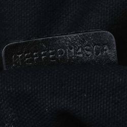 Pre Owned حقيبة بربري أوركارد بولينغ كانفاس وجلد هاوس تشيك سوداء