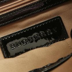 Pre Owned Burberry Black Nova Check Coated Canvas Brooke Hobo