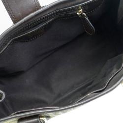 Pre Owned Burberry Haymarket Check Coated Canvas Shoulder Bag
