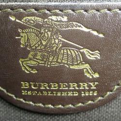 Pre Owned Burberry Haymarket Check Coated Canvas Shoulder Bag