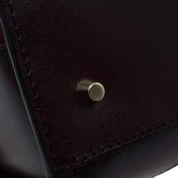 Pre Owned حقيبة بربري بولينغ جلد بريدل عنابي بأحزمة