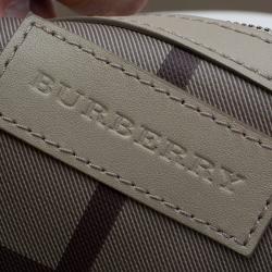 Pre Owned Burberry Smoke Grey Haymarket Nova Check Tote