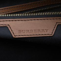 Burberry Beige/Brown Newburgh Canvas and Leather Horseferry Briefcase