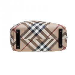 Pre Owned Burberry Beige/Black Supernova Check Large Nickie Tote