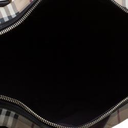 Pre Owned Burberry Beige/Brown Haymarket Check Wolfe Tote