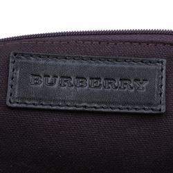 Pre Owned Burberry Beige/Brown Haymarket Check Wolfe Tote
