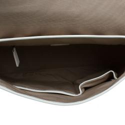 Burberry Beige/White Nova Check PVC Messenger Flap Bag