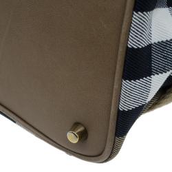 Pre Owned Burberry Beige Canvas House Check Prorsum Vintage Hobo