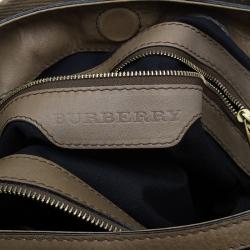 Pre Owned Burberry Beige Canvas House Check Prorsum Vintage Hobo