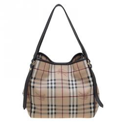 Burberry Beige Haymarket Check Coated Canvas Canterbury Tote