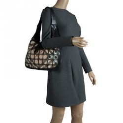 Pre Owned Burberry Black Nova Check Brooke Warrior Hobo