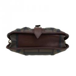 Pre Owned Burberry Brown Smoke Check Canvas Bartow Shoulder Bag