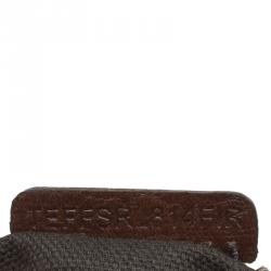 Pre Owned Burberry Brown Smoke Check Canvas Bartow Shoulder Bag