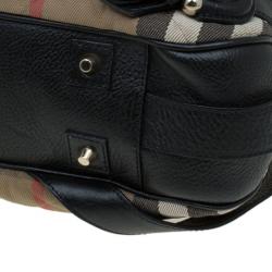 Pre Owned Burberry Black Quilted House Check Margaret Shoulder Bag