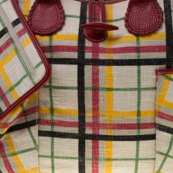 Pre Owned Burberry Multicolor House Check Canvas Tote