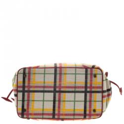 Pre Owned Burberry Multicolor House Check Canvas Tote