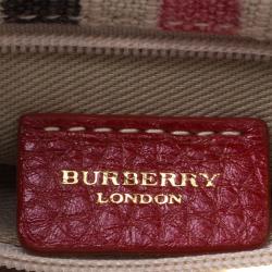 Pre Owned Burberry Multicolor House Check Canvas Tote