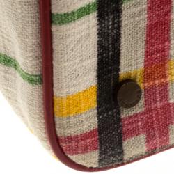 Pre Owned Burberry Multicolor House Check Canvas Tote