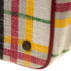 Pre Owned Burberry Multicolor House Check Canvas Tote