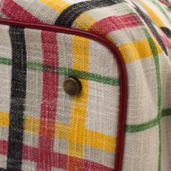 Pre Owned Burberry Multicolor House Check Canvas Tote
