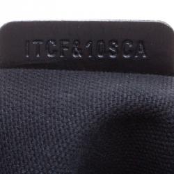 مملوكة مسبقًا Burberry Black Leather and House Check Fabric Little Crush Crossbody Bag