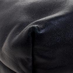 مملوكة مسبقًا Burberry Black Leather and House Check Fabric Little Crush Crossbody Bag