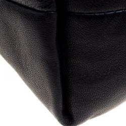 مملوكة مسبقًا Burberry Black Leather and House Check Fabric Little Crush Crossbody Bag