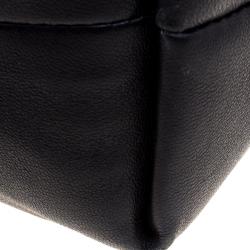 مملوكة مسبقًا Burberry Black Leather and House Check Fabric Little Crush Crossbody Bag