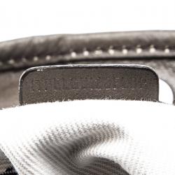 Pre Owned Burberry Grey Perforated Suede Oversize Hobo