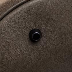 Pre Owned Burberry Grey Perforated Suede Oversize Hobo