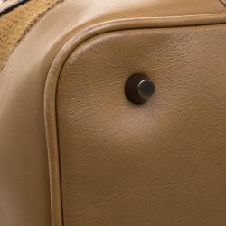 مملوكة مسبقًا Burberry Brown House Check Fabric Aurelia Shoulder Bag