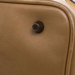 مملوكة مسبقًا Burberry Brown House Check Fabric Aurelia Shoulder Bag