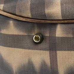 Pre Owned Burberry Brown Tie Dyed Smoked Check PVC Hobo