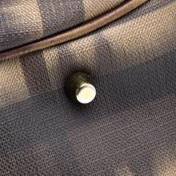 Pre Owned Burberry Brown Tie Dyed Smoked Check PVC Hobo
