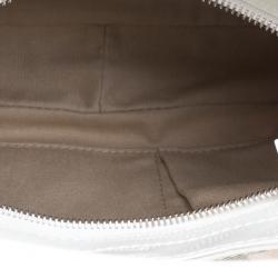 Pre Owned Burberry White Nova Check PVC Limited Edition Heart Hobo