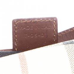 Pre Owned حقيبة يد صغيرة بربري PVC كاروهات هايماركت بنية