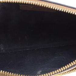 Pre Owned Burberry Light Brown House Check Fabric Wristlet Clutch