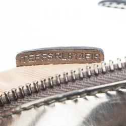 مملوكة مسبقًا Burberry Metallic Silver Nova Check PVC and Leather Ashcombe Clutch