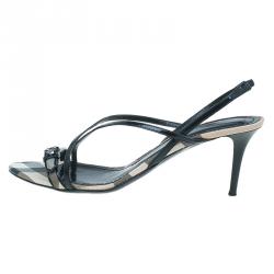 Pre Owned صندل بربري كانفاس نوفاتشيك و جلد مقاس 41