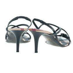 Pre Owned صندل بربري كانفاس نوفاتشيك و جلد مقاس 41