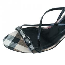 Pre Owned صندل بربري كانفاس نوفاتشيك و جلد مقاس 41