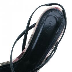 Pre Owned صندل بربري كانفاس نوفاتشيك و جلد مقاس 41