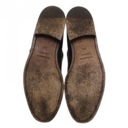 مملوكة مسبقًا Burberry Black Leather Buckle Ankle Boots Size 38.5