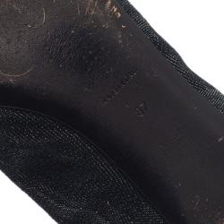 Pre Owned Burberry Grainy Denim Ballet Flats Size 37