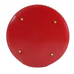 مملوكة مسبقًا حقيبة ماكياج بربري فينتدج كانفاس كاروهات هاي ماركت أحمر وبني