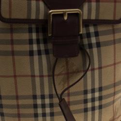 Burberry Beige/Brown Haymarket Check Backpack